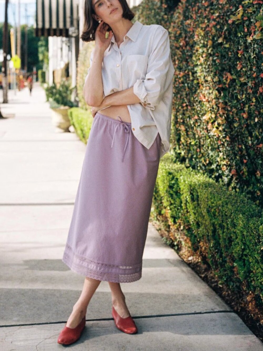 NWT CHRISTY DAWN THE CLARISSA SKIRT — LAVENDER MIST — SIZE S